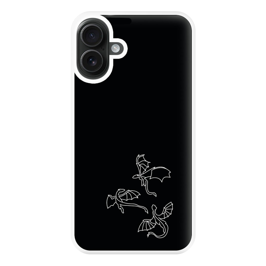 Three Dragons - Dragon Patterns Phone Case for iPhone 16 Plus