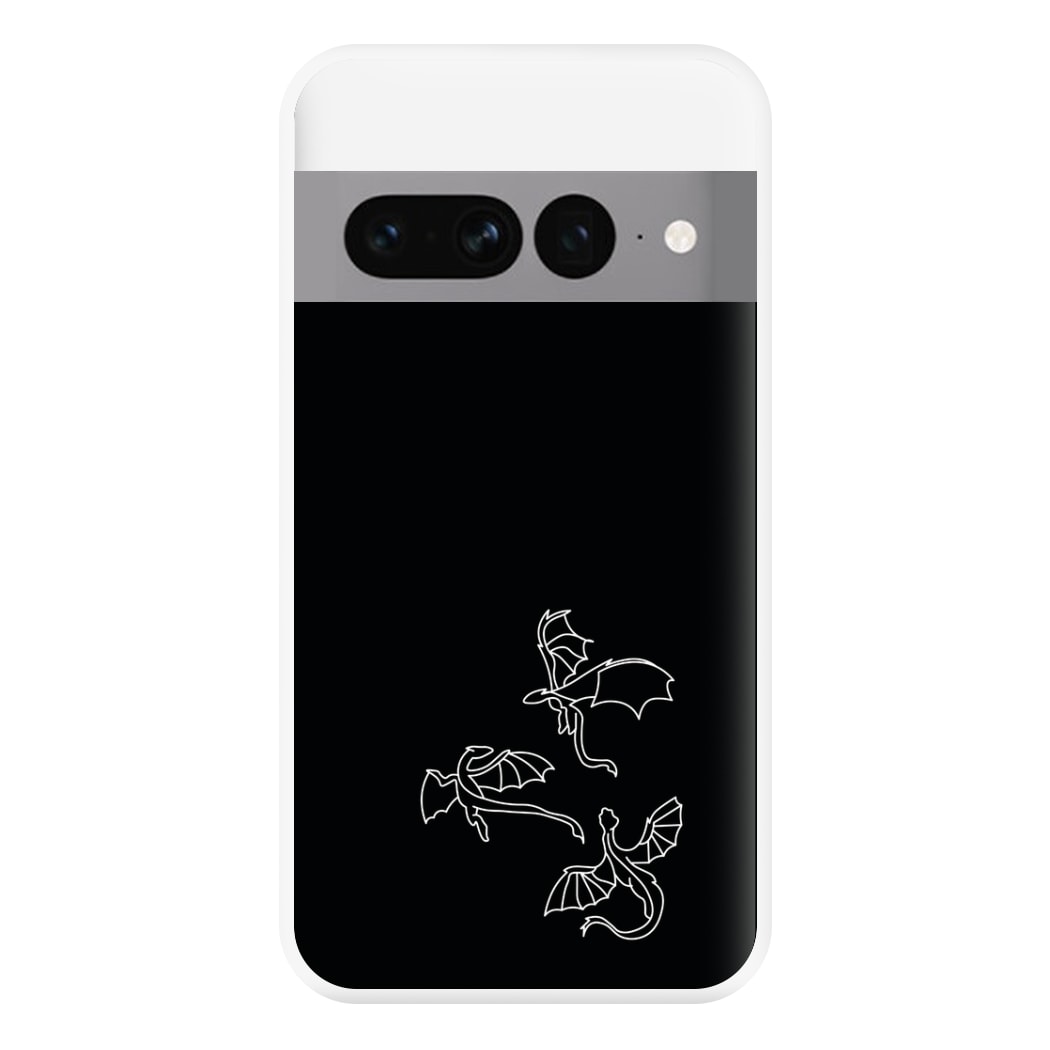 Three Dragons - Dragon Patterns Phone Case for Google Pixel 7 Pro