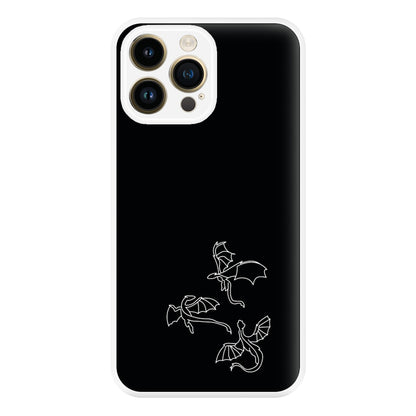 Three Dragons - Dragon Patterns Phone Case for iPhone 14 Pro Max