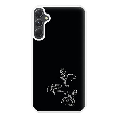 Three Dragons - Dragon Patterns Phone Case for Galaxy A34