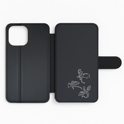 Three Dragons - Dragon Patterns Flip Phone Case