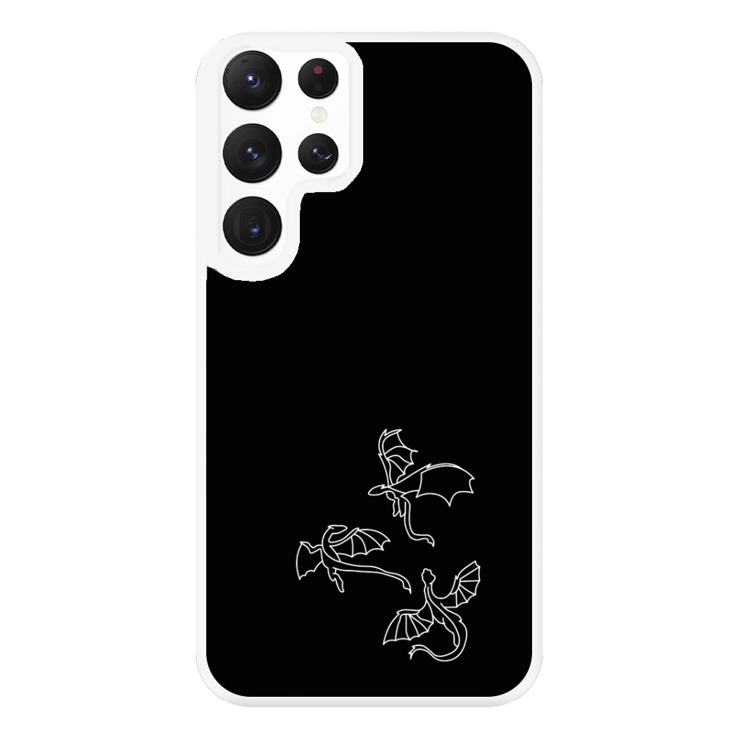 Three Dragons - Dragon Patterns Phone Case for Galaxy S22 Ultra