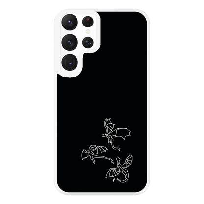 Three Dragons - Dragon Patterns Phone Case for Galaxy S22 Ultra