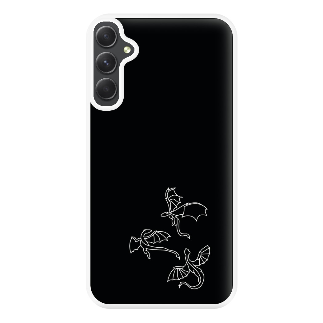 Three Dragons - Dragon Patterns Phone Case for Galaxy A54