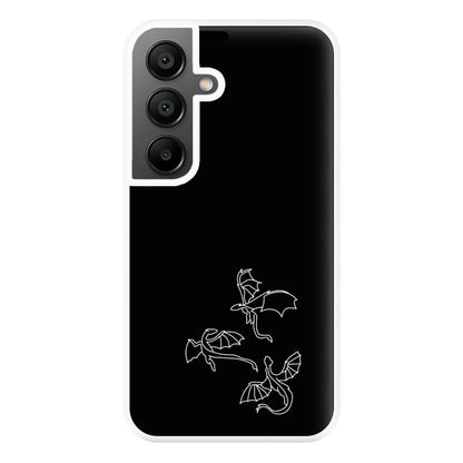 Three Dragons - Dragon Patterns Phone Case for Galaxy A55