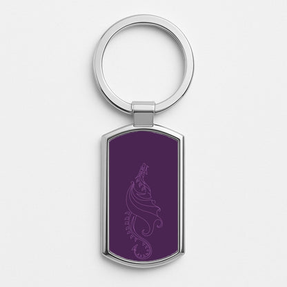 Flying Dragon - Dragon Patterns Silver Keyring
