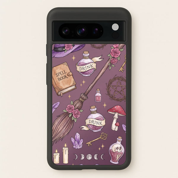 Dusty Violet Witchcraft Phone Case - Google Pixel 8 Pro / Standard