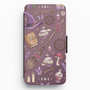 Dusty Violet Witchcraft Flip / Wallet Phone Case 1