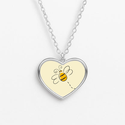 Spring Bee Heart Necklace