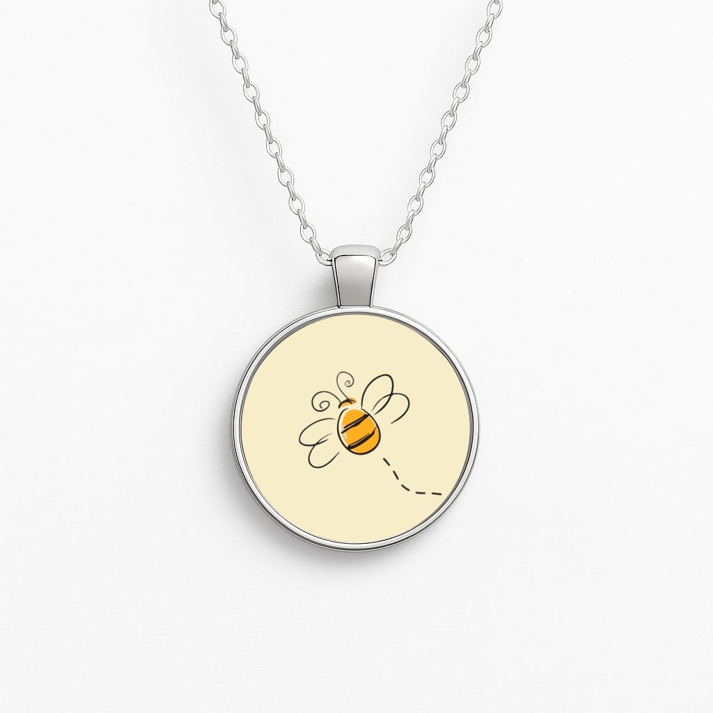 Spring Bee Circle Necklace