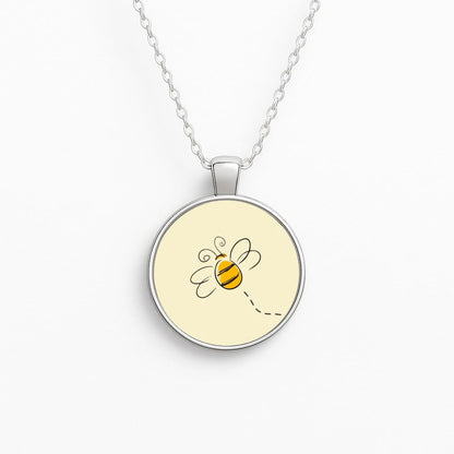 Spring Bee Circle Necklace