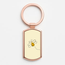 Spring Bee Rose Gold Keyring