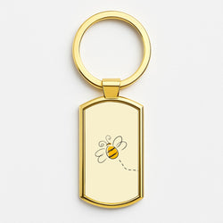 Spring Bee Gold Keyring