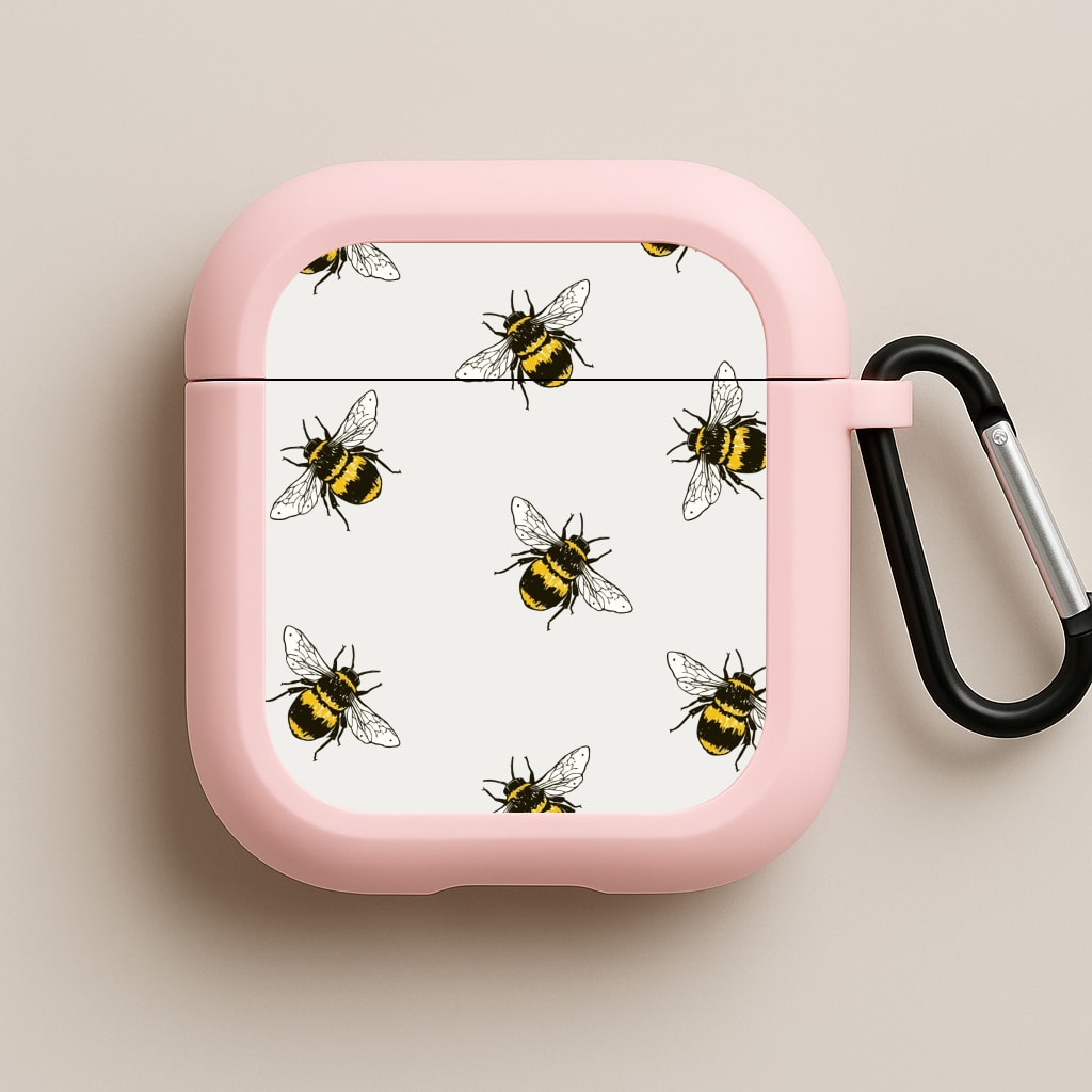 Bumblebee Pattern  Pink AirPods Case
