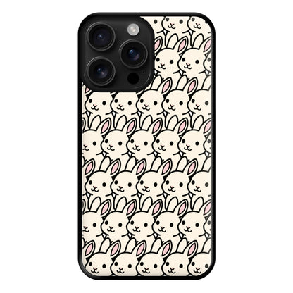 Bunny Rabbit Pattern Phone Case for iPhone 16 Pro Max