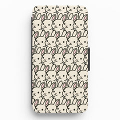Bunny Rabbit Pattern Flip / Wallet Phone Case