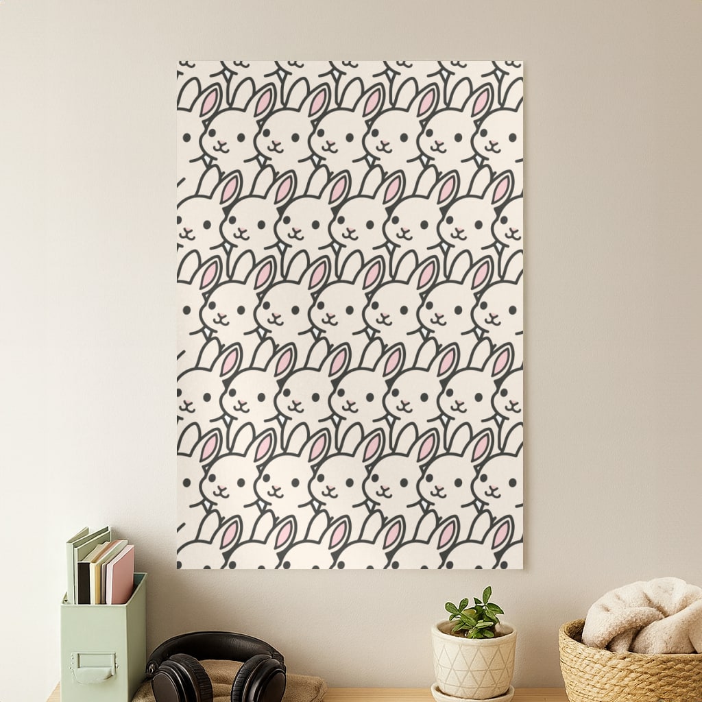 Bunny Rabbit Pattern Poster