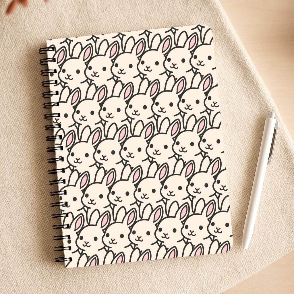 Bunny Rabbit Pattern Notepad