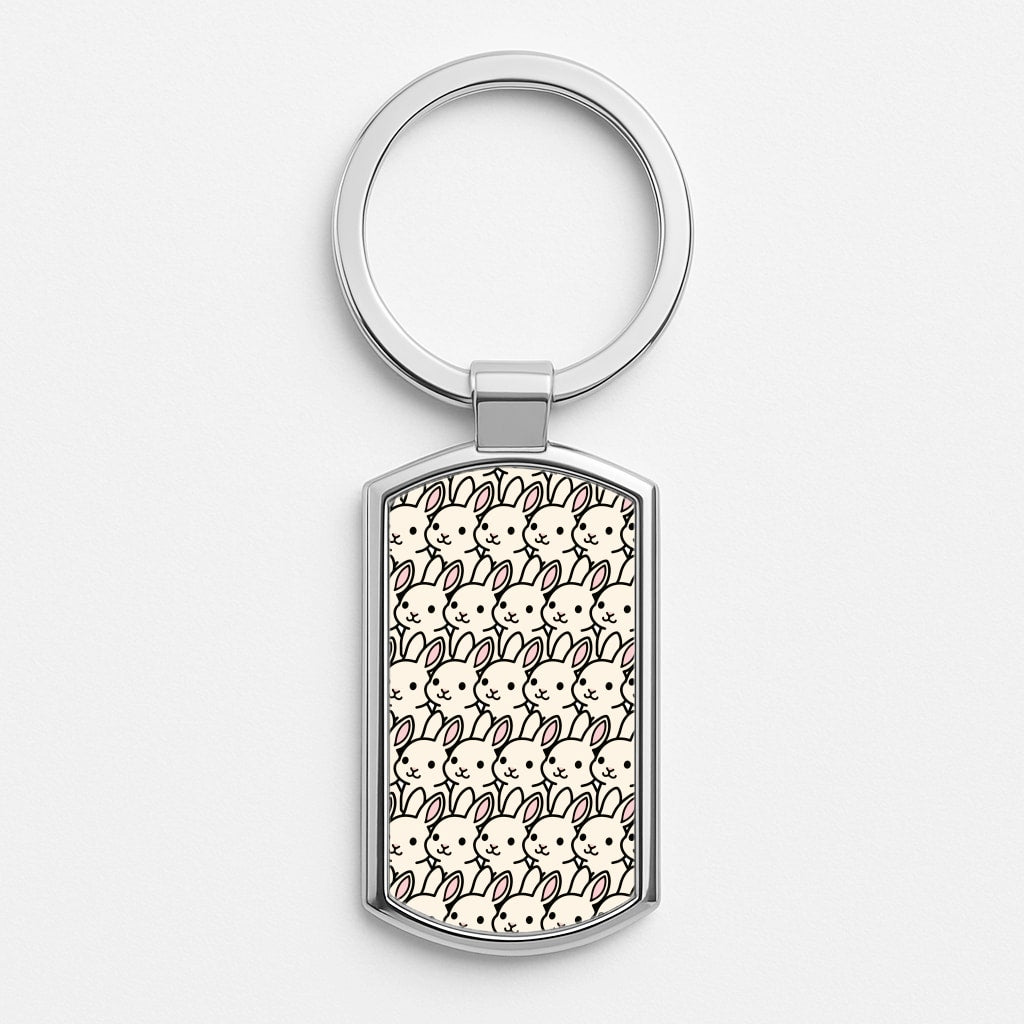 Bunny Rabbit Pattern Luxury Keyring