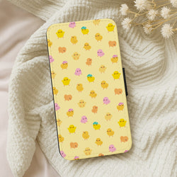 Cute Chick Pattern Wallet Phone Case