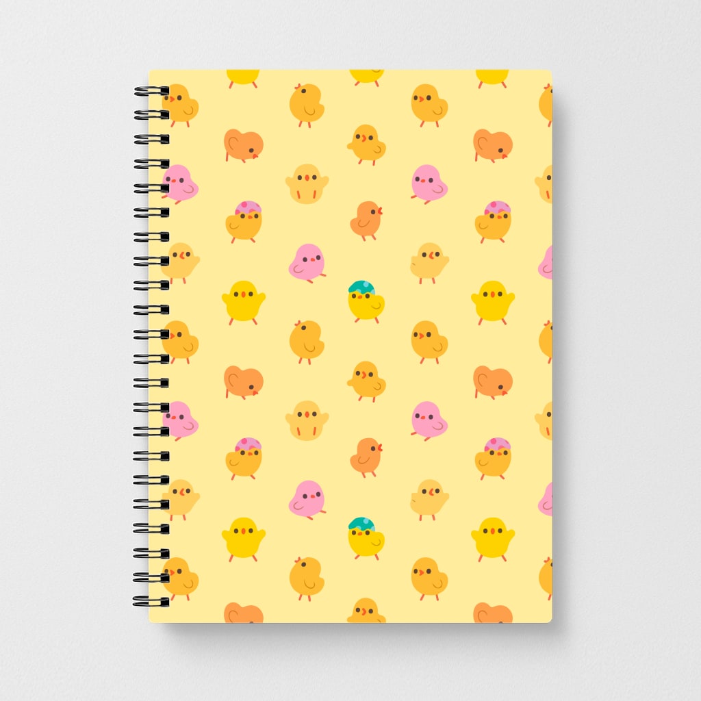 Cute Chick Pattern Notebook
