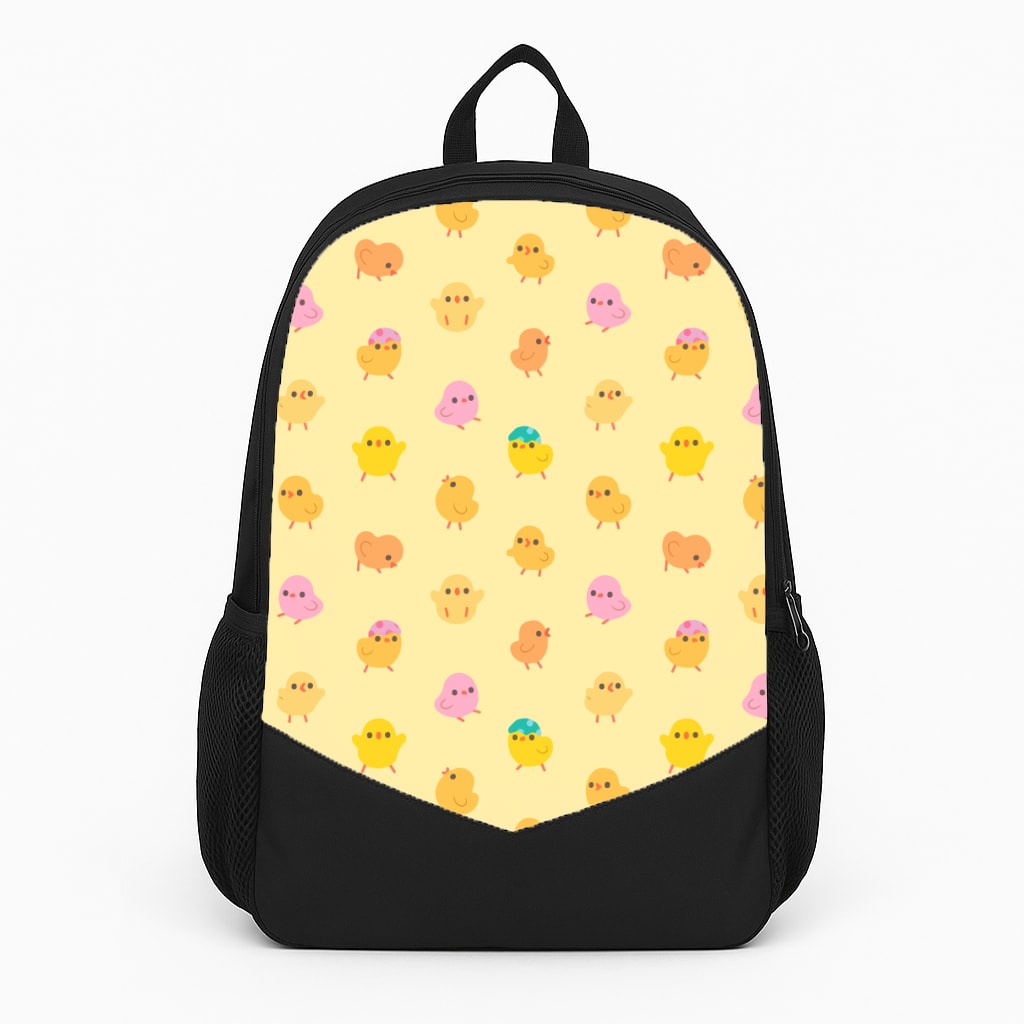 Cute Chick Pattern Large Backpack