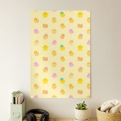 Cute Chick Pattern Poster