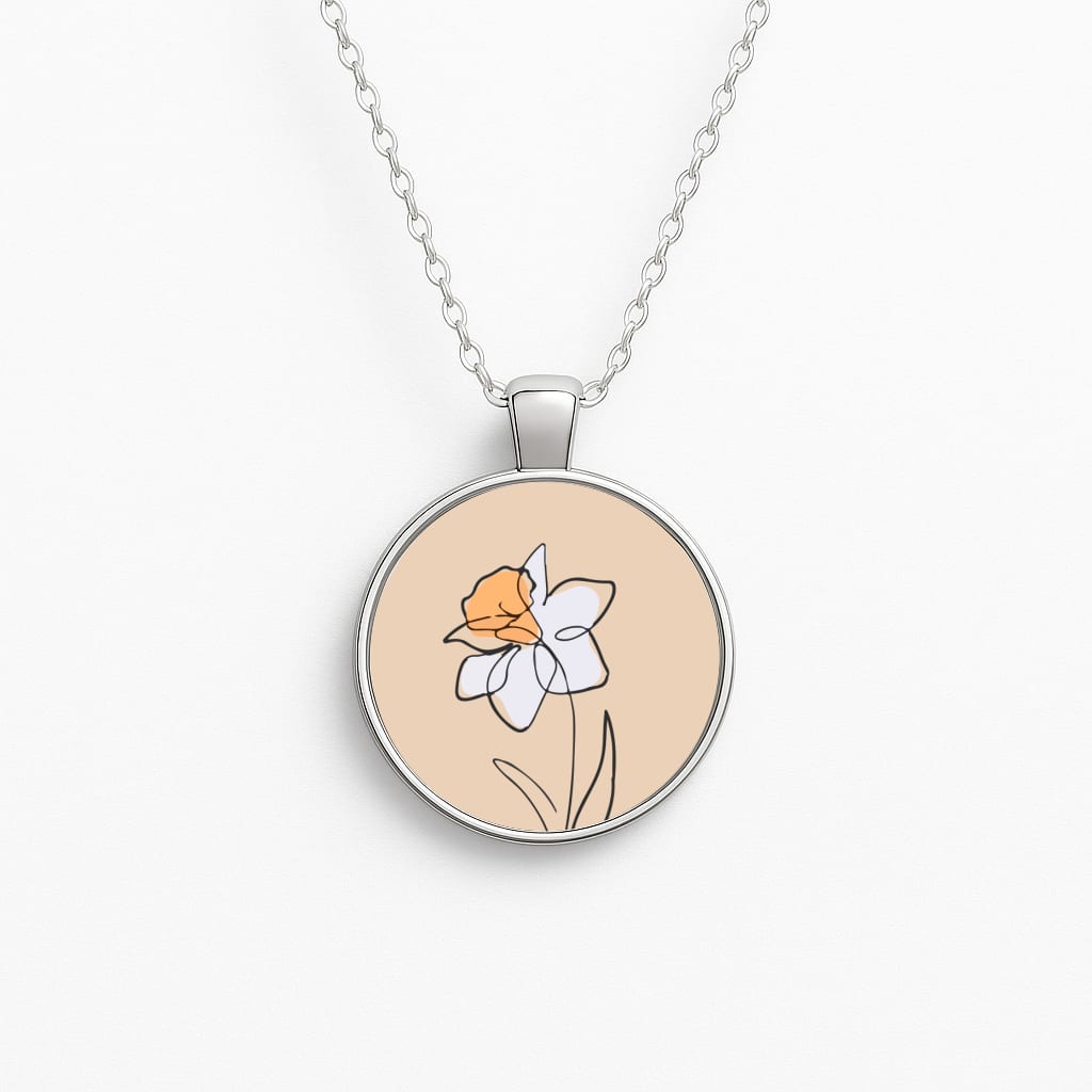 Spring Daffodil Circle Necklace