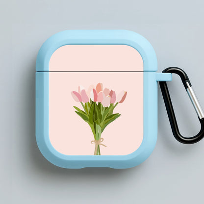 Spring Tulips Blue AirPods Case