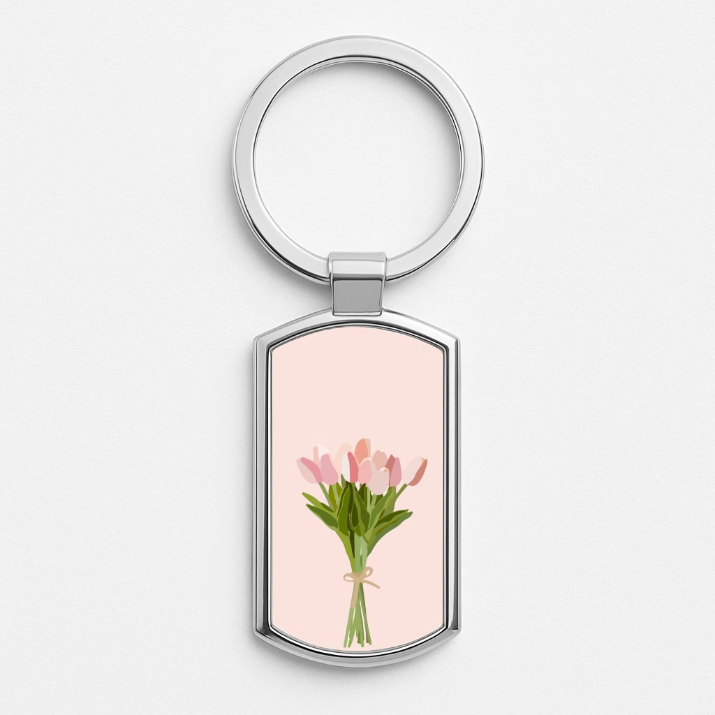 Spring Tulips Luxury Keyring