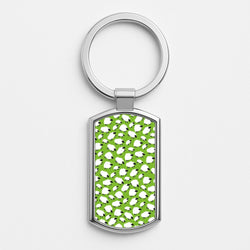 Sheep - Easter Patterns Silver Keyring