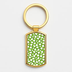 Sheep - Easter Patterns Gold Keyring