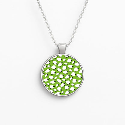 Sheep - Easter Patterns Circle Necklace