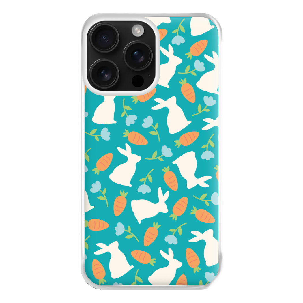 Bunnies And Carrots - Easter Patterns Phone Case