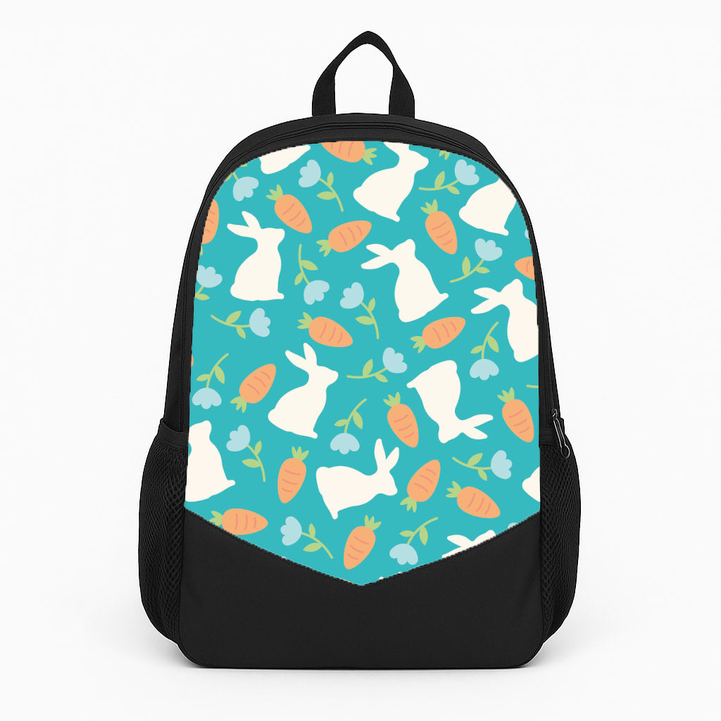 Bunnies And Carrots - Easter Patterns Large Backpack