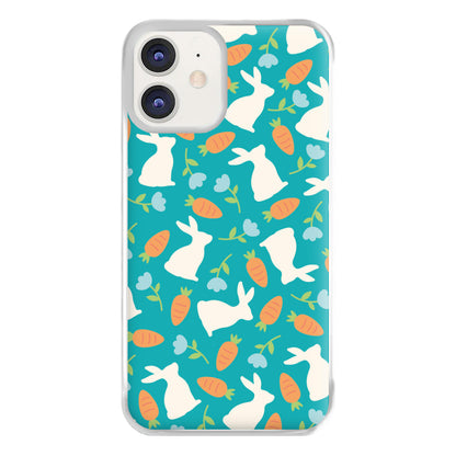 Bunnies And Carrots - Easter Patterns Phone Case for iPhone 12 / 12 Pro