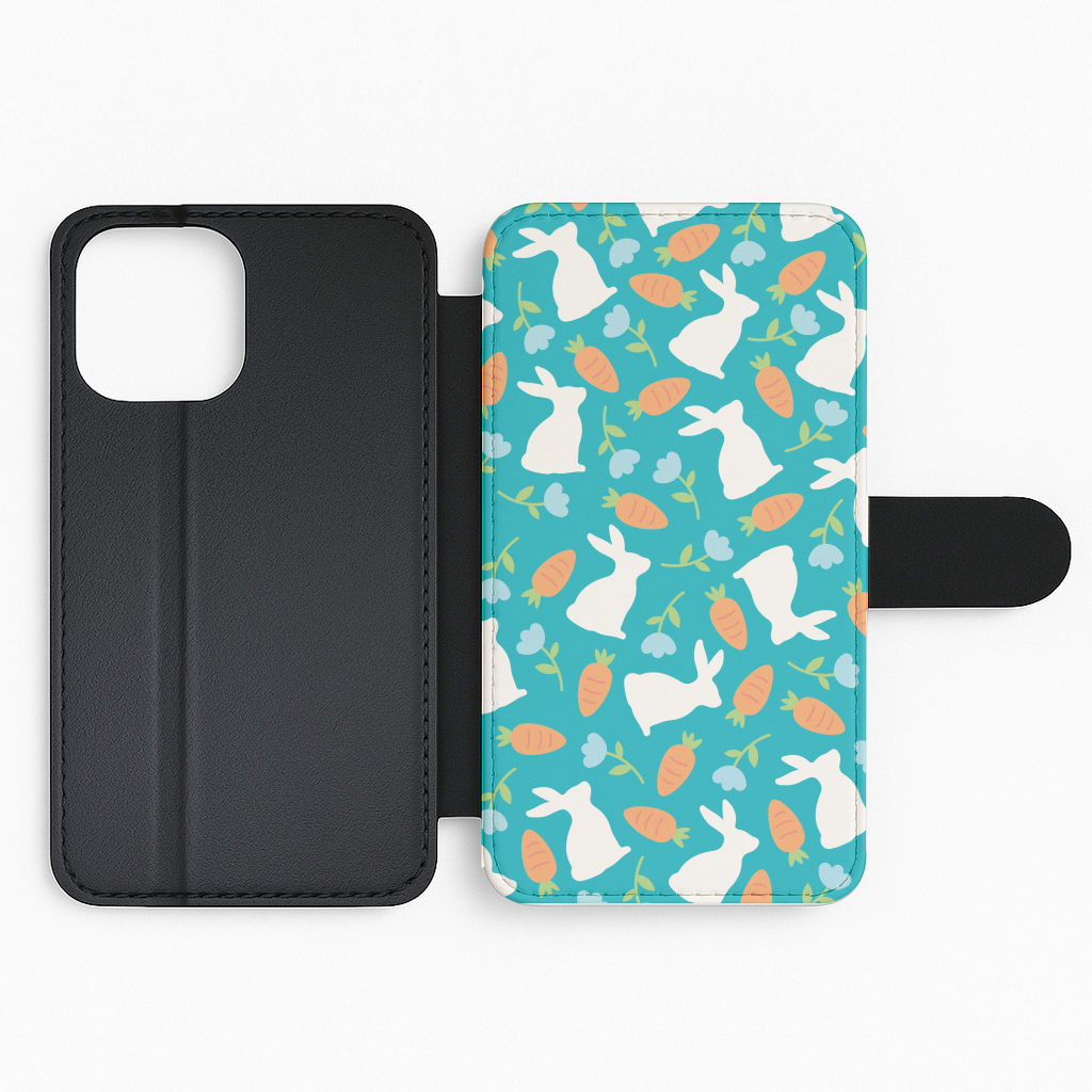 Bunnies And Carrots - Easter Patterns Flip Phone Case