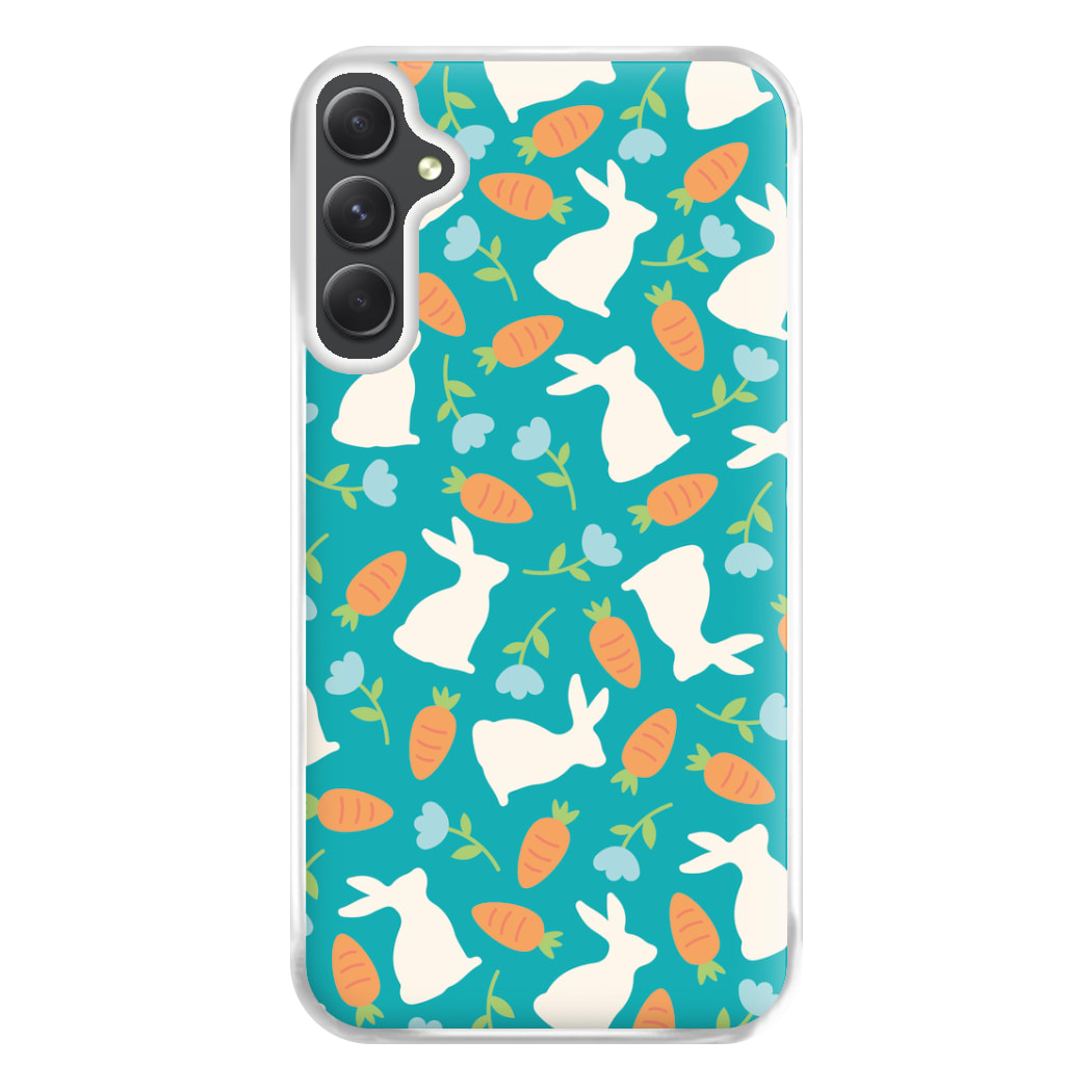 Bunnies And Carrots - Easter Patterns Phone Case for Galaxy A54