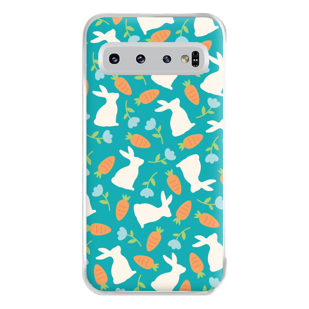 Bunnies And Carrots - Easter Patterns Phone Case for Galaxy S10 Plus