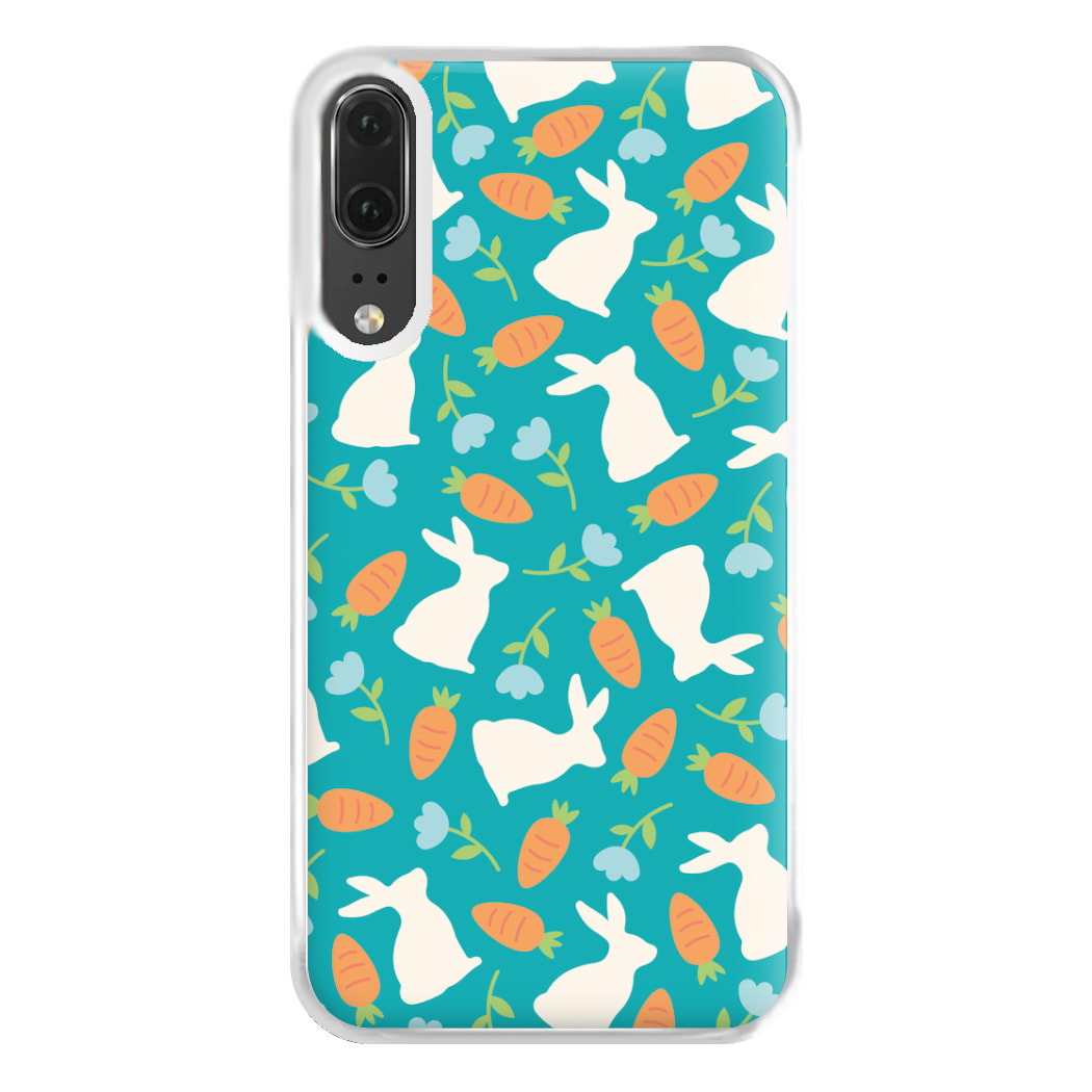 Bunnies And Carrots - Easter Patterns Phone Case for Huawei P20