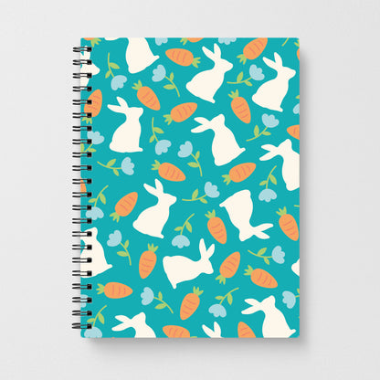 Bunnies And Carrots - Easter Patterns Notebook