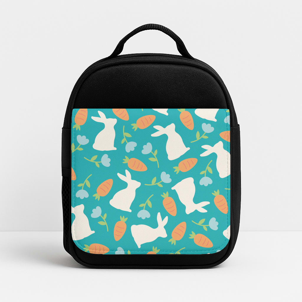 Bunnies And Carrots - Easter Patterns Lunchbox