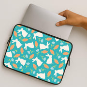 Bunnies And Carrots - Easter Patterns Laptop Sleeve 2