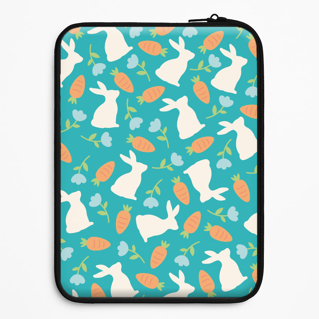 Bunnies And Carrots - Easter Patterns Laptop Sleeve