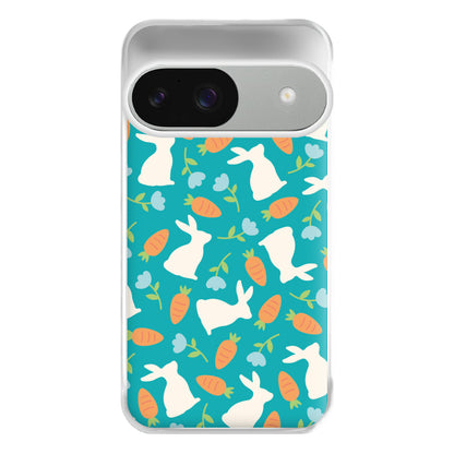 Bunnies And Carrots - Easter Patterns Phone Case for Google Pixel 9 / 9 Pro