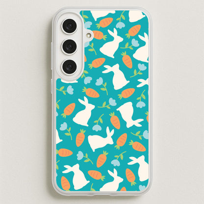 Bunnies And Carrots - Easter Patterns Phone Case for Galaxy S25FE