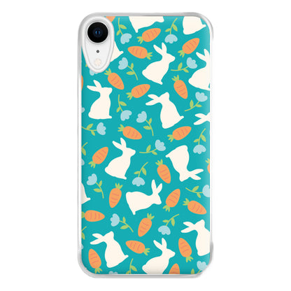 Bunnies And Carrots - Easter Patterns Phone Case for iPhone XR