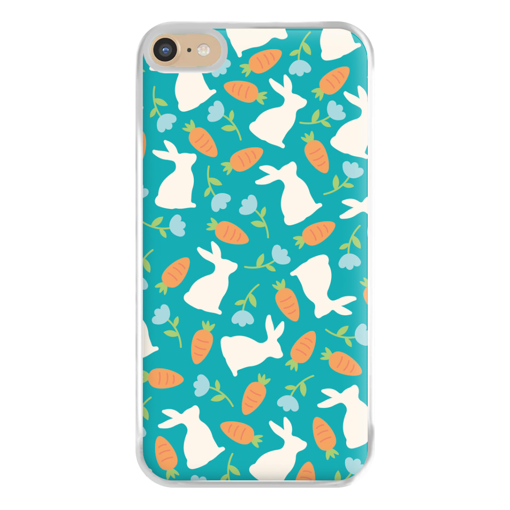 Bunnies And Carrots - Easter Patterns Phone Case for iPhone 6 Plus / 7 Plus / 8 Plus