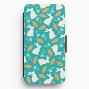 Bunnies And Carrots - Easter Patterns Flip / Wallet Phone Case 1