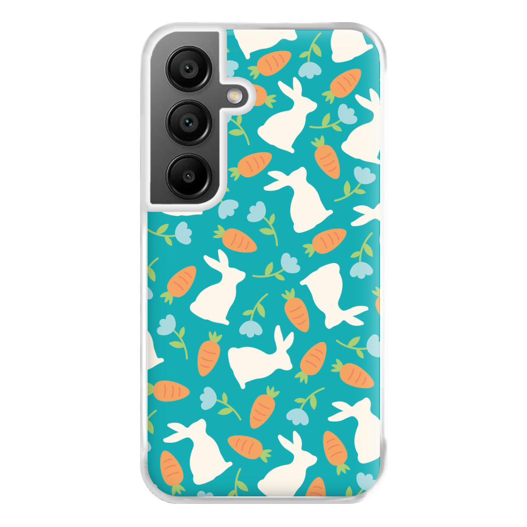 Bunnies And Carrots - Easter Patterns Phone Case for Galaxy A55